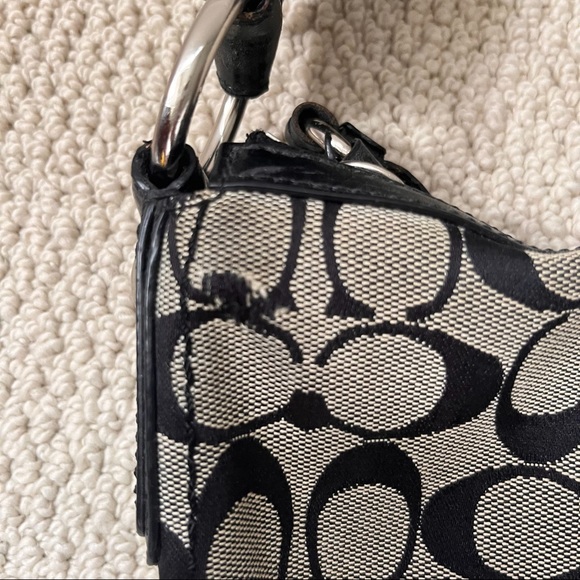 Coach Black/ grey Signature Hobo - Picture 5 of 5